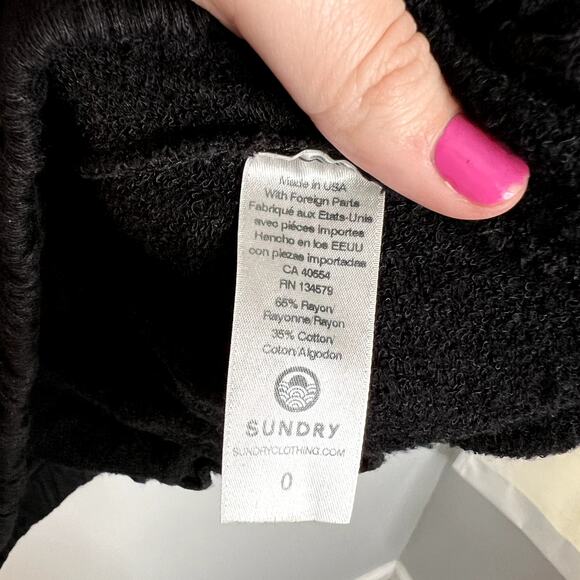 Sundry Black Mock Neck Sweatshirt - Picture 4 of 5